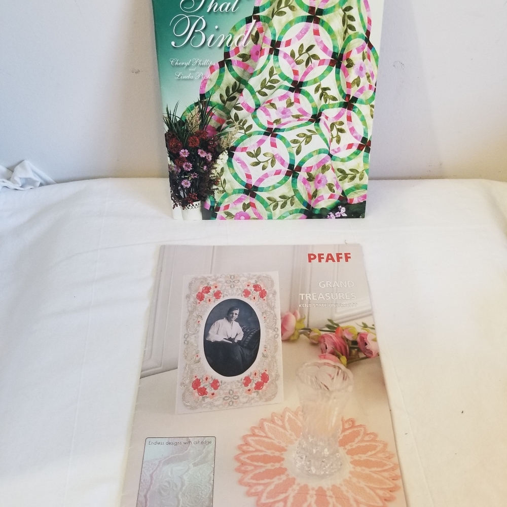 RINGS THAT BIND Cheryl Phillips + TEMPLATE Double Wedding Ring Quilt + bonus mag